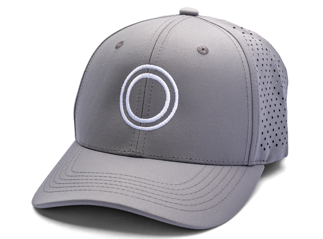 Bone Rush Icon Performance Snapback Cap (Gray - White Icon)